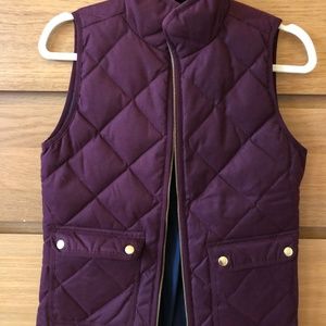 J. CREW Excursion Quilted Down Vest WOMEN-90% NEW